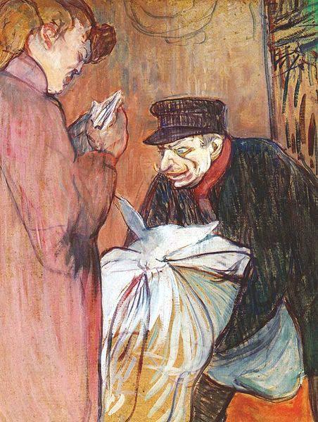 Henri de toulouse-lautrec Laundryman at the brothel oil painting image